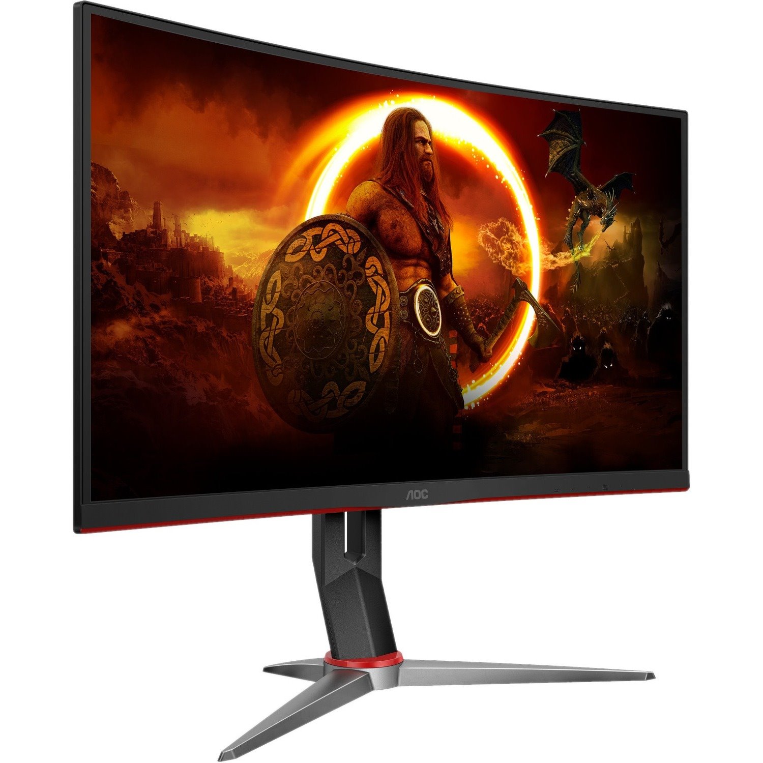 AOC C27G2Z 68.6 cm (27") Full HD Curved Screen LED Gaming LCD Monitor - 16:9 - Red, Black