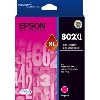 Epson DURABrite Ultra 802XL Original High Yield Inkjet Ink Cartridge - Magenta - 1 Pack