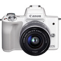 Canon EOS M50 24.1 Megapixel Mirrorless Camera with Lens - 0.59" - 1.77" - White