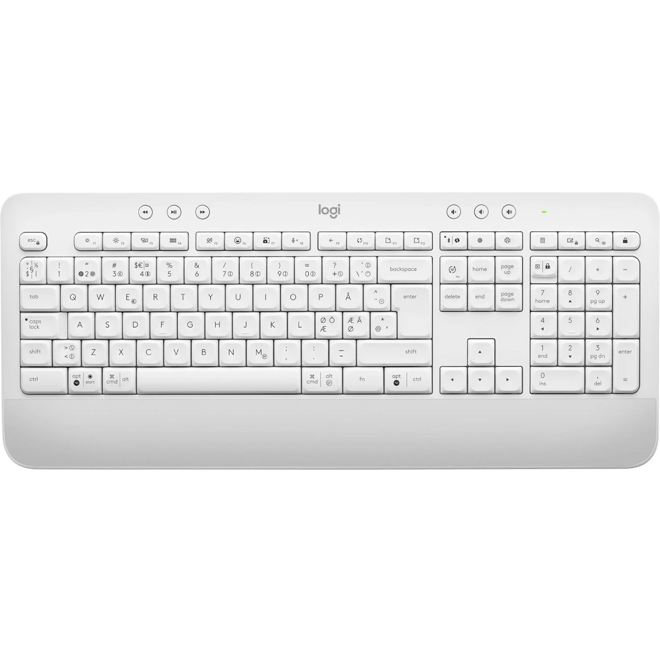 Logitech Signature K650 Keyboard - Wireless Connectivity - USB Interface - English - Off White, White