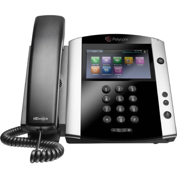 Poly VVX 601 IP Phone - Corded - Wall Mountable - Black