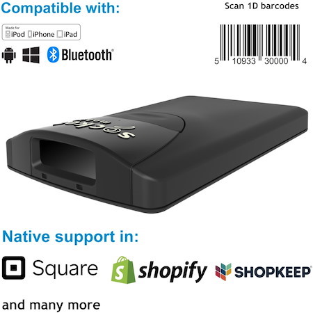 Socket Mobile SocketScan S800, 1D Barcode Scanner, Black