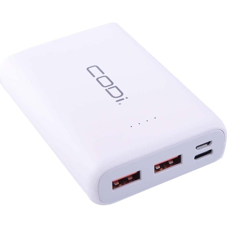 CODi 10,000mAh Quick Charge PowerBank w/ USB-C, USB-A (x2), Micro-USB