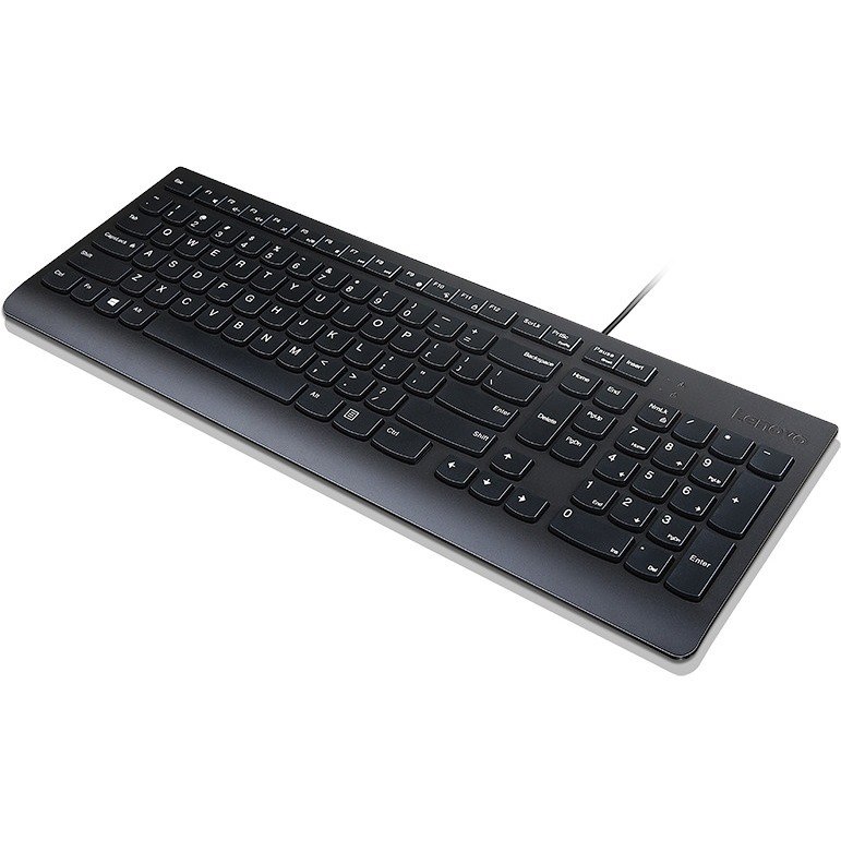 Lenovo Essential Keyboard - Cable Connectivity - USB Interface - German - QWERTZ Layout - Black