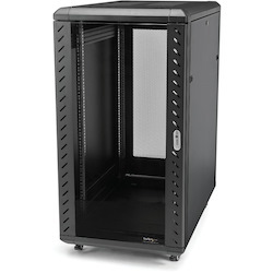 StarTech.com 32U 19" Server Rack Cabinet, Adjustable Depth 6-32 inch, Flat Pack, Lockable 4-Post Network/Data Rack Enclosure with Casters
