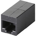 Black Box Cat.6 Coupler - Unhielded, Straight-Pin, Office Black, 10-Pack