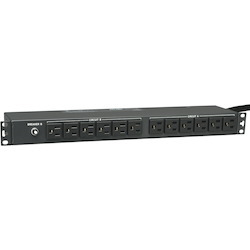 Tripp Lite by Eaton 2.9kW Single-Phase 120V Basic PDU, 24 NEMA 5-15R Outlets, NEMA L5-30P Input, 15 ft. (4.57 m) Cord, 1U Rack-Mount