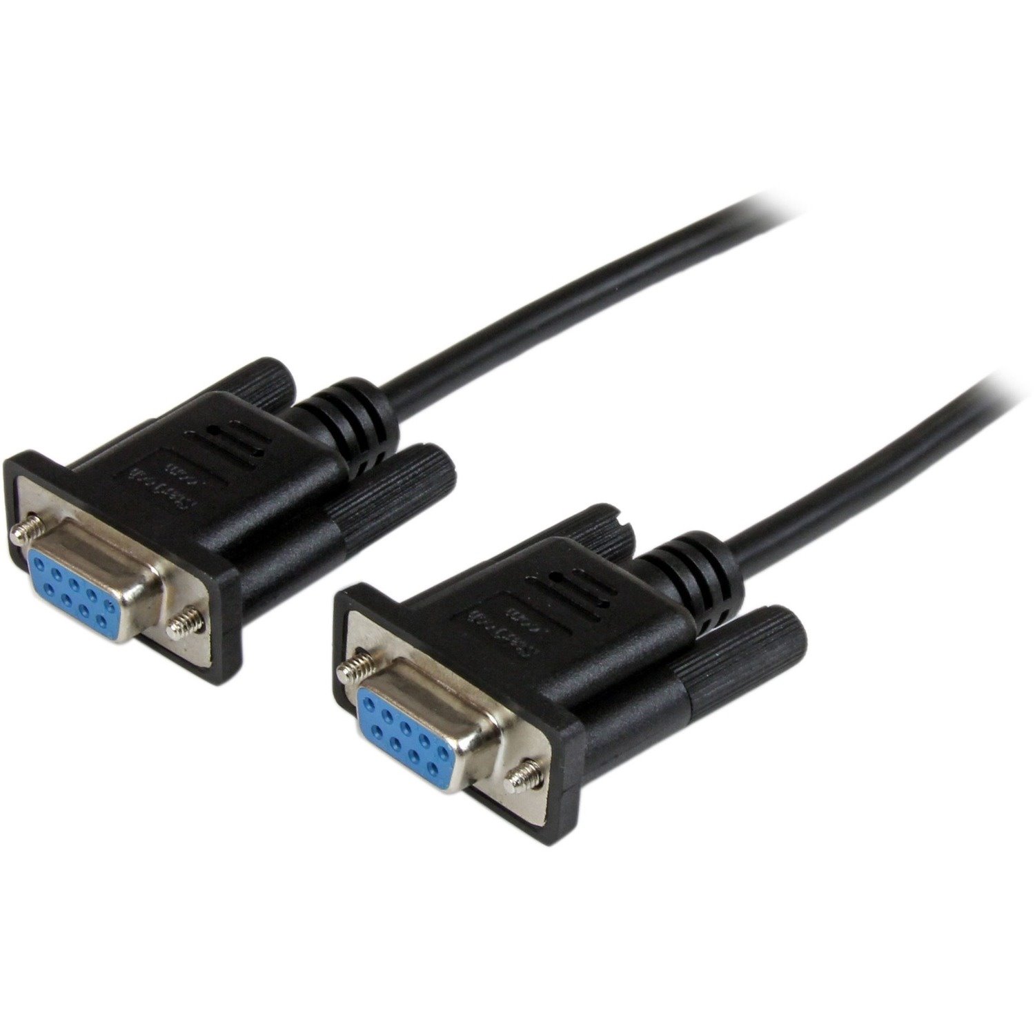 StarTech.com 1m Black DB9 RS232 Serial Null Modem Cable F/F