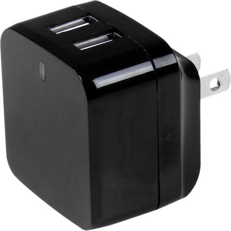StarTech.com Travel USB Wall Charger - 2 Port - Black - Universal Travel Adapter - International Power Adapter - USB Charger