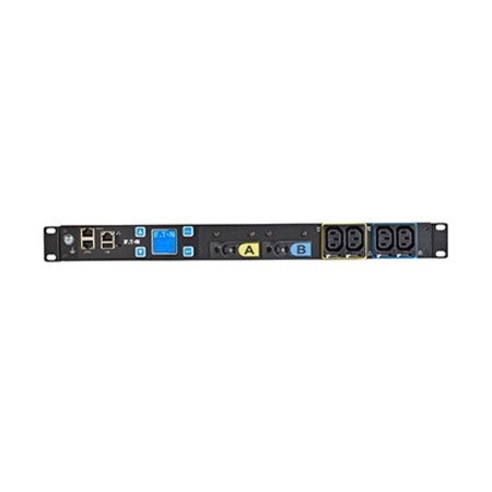 Eaton Metered Input rack PDU, 1U, L6-30P input, 5.76 kW max, 200-240V, 24A, 10 ft cord, Single-phase, Outlets: (16) C13 Outlet grip