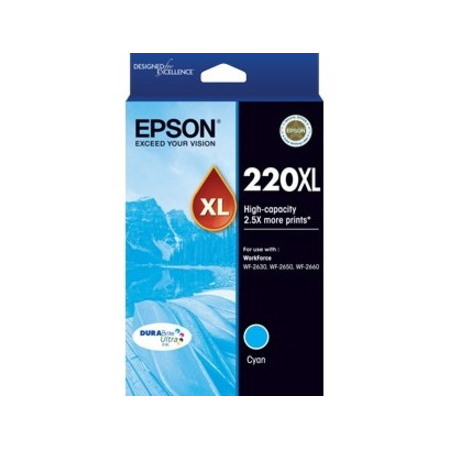 Epson DURABrite Ultra 220XL Original High Yield Inkjet Ink Cartridge - Cyan - 1 Pack