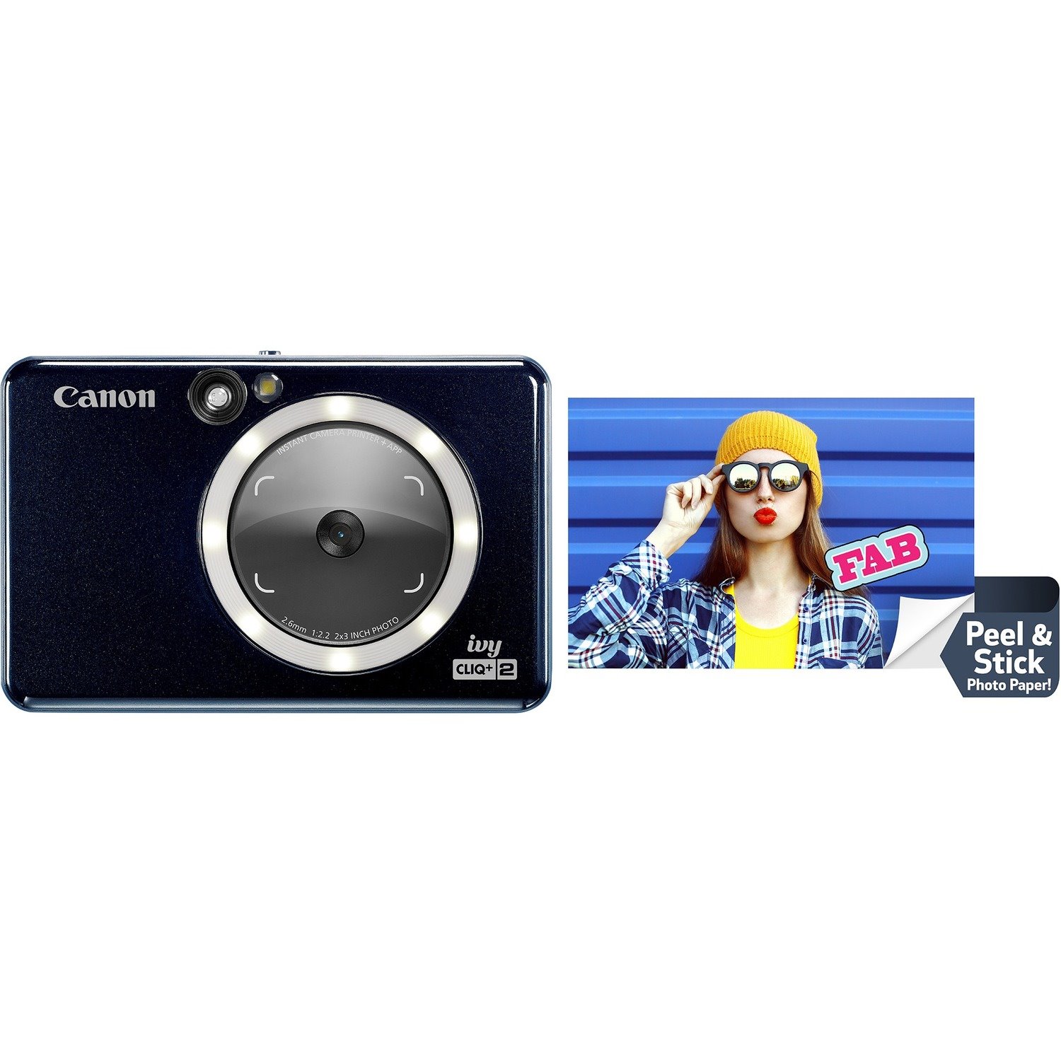 Canon IVY CLIQ+2 8 Megapixel Instant Digital Camera - Midnight Navy