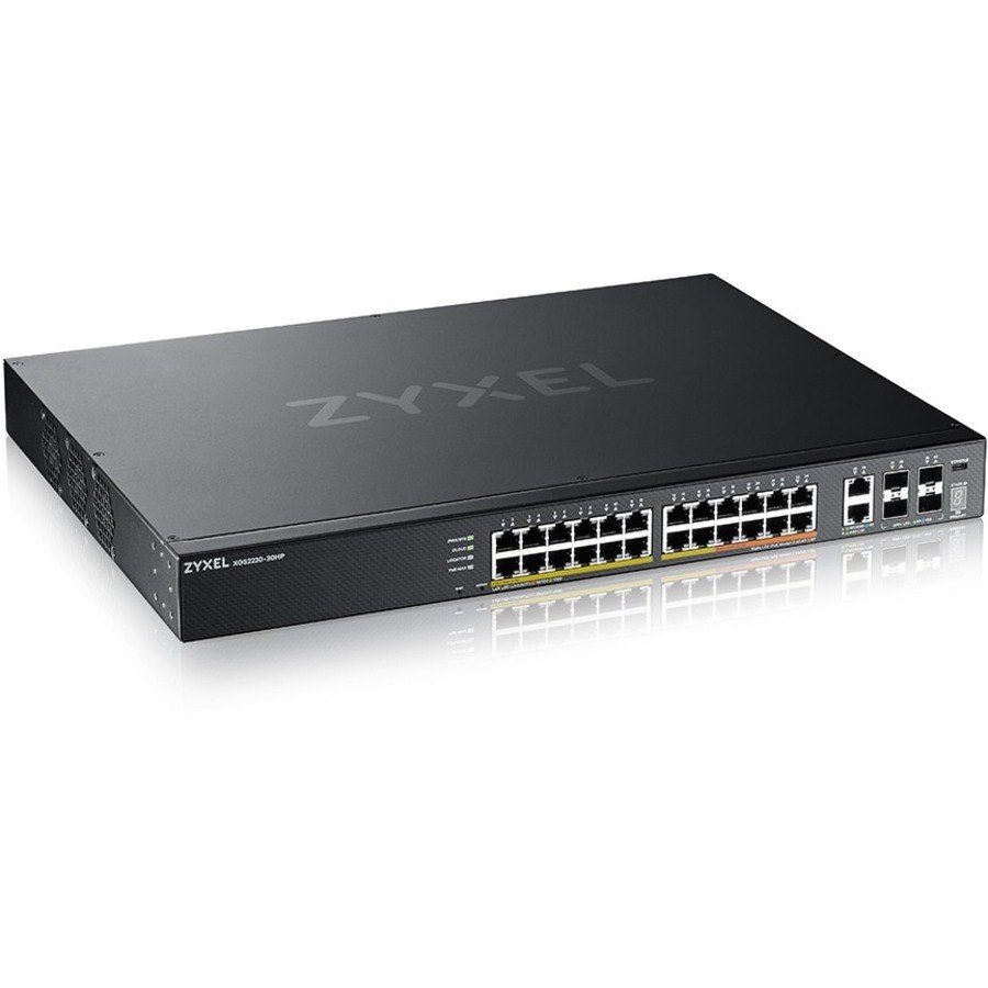 ZYXEL 24-port GbE L3 Access PoE+ Switch with 6 10G Uplink (400 W)