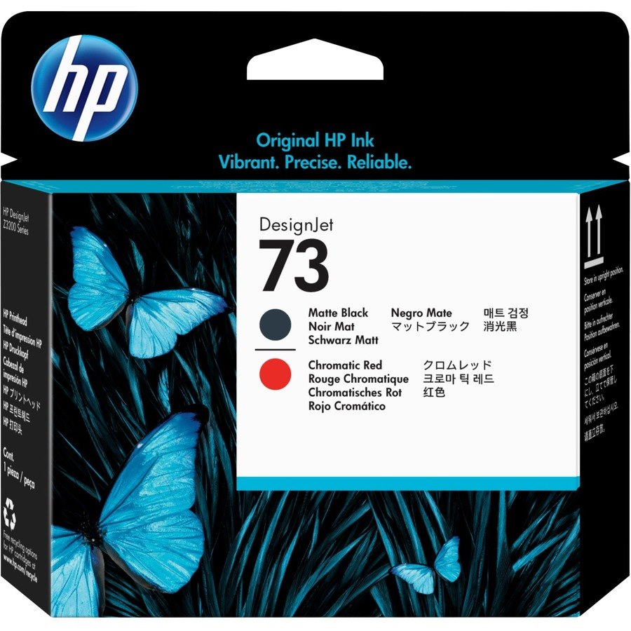 HP 73 Original Inkjet Ink Cartridge - Matte Black, Red - 1 Each