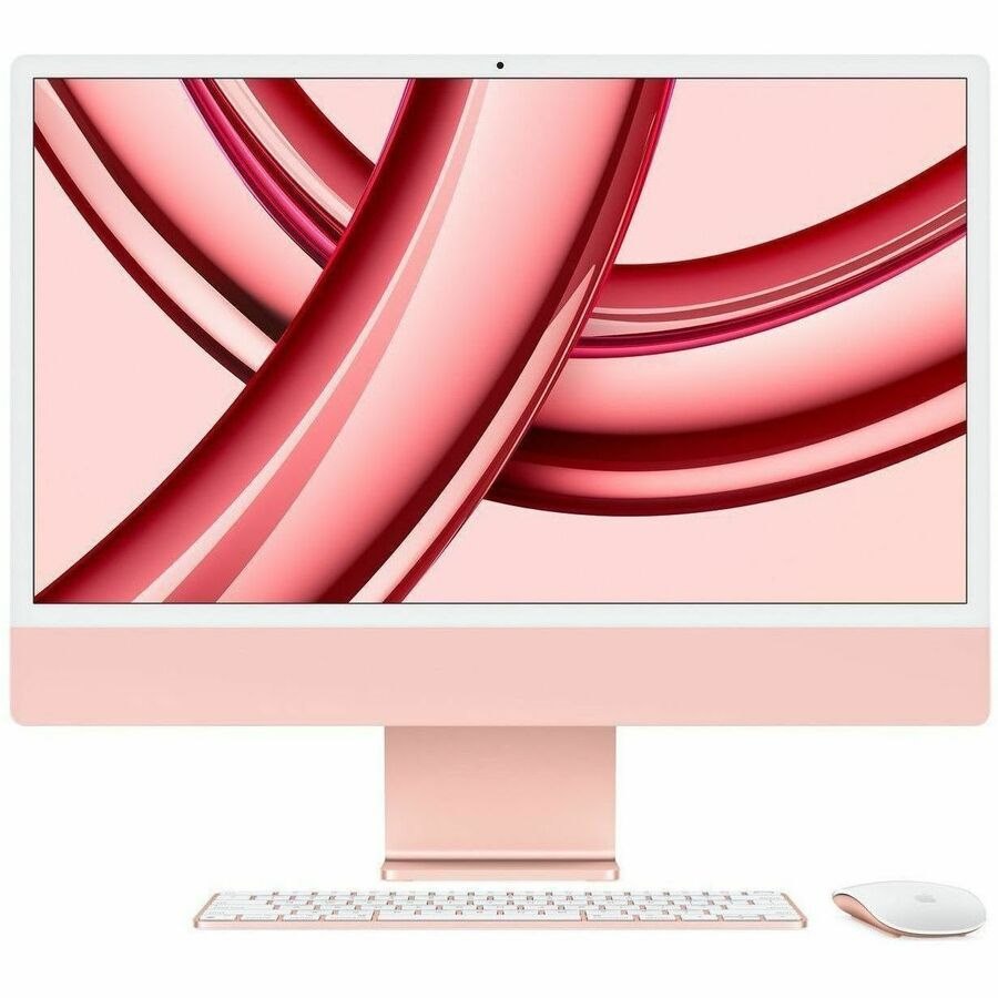 Apple iMac MQRU3B/A All-in-One Computer - Apple M3 Octa-core (8 Core) - 8 GB RAM - 512 GB SSD - 61 cm (24") 4.5K 4480 x 2520 - Desktop - Pink