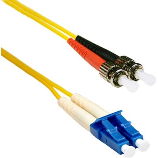 ENET 25M ST/LC Duplex Single-mode 9/125 OS1 or Better Yellow Fiber Patch Cable 25 meter ST-LC Individually Tested