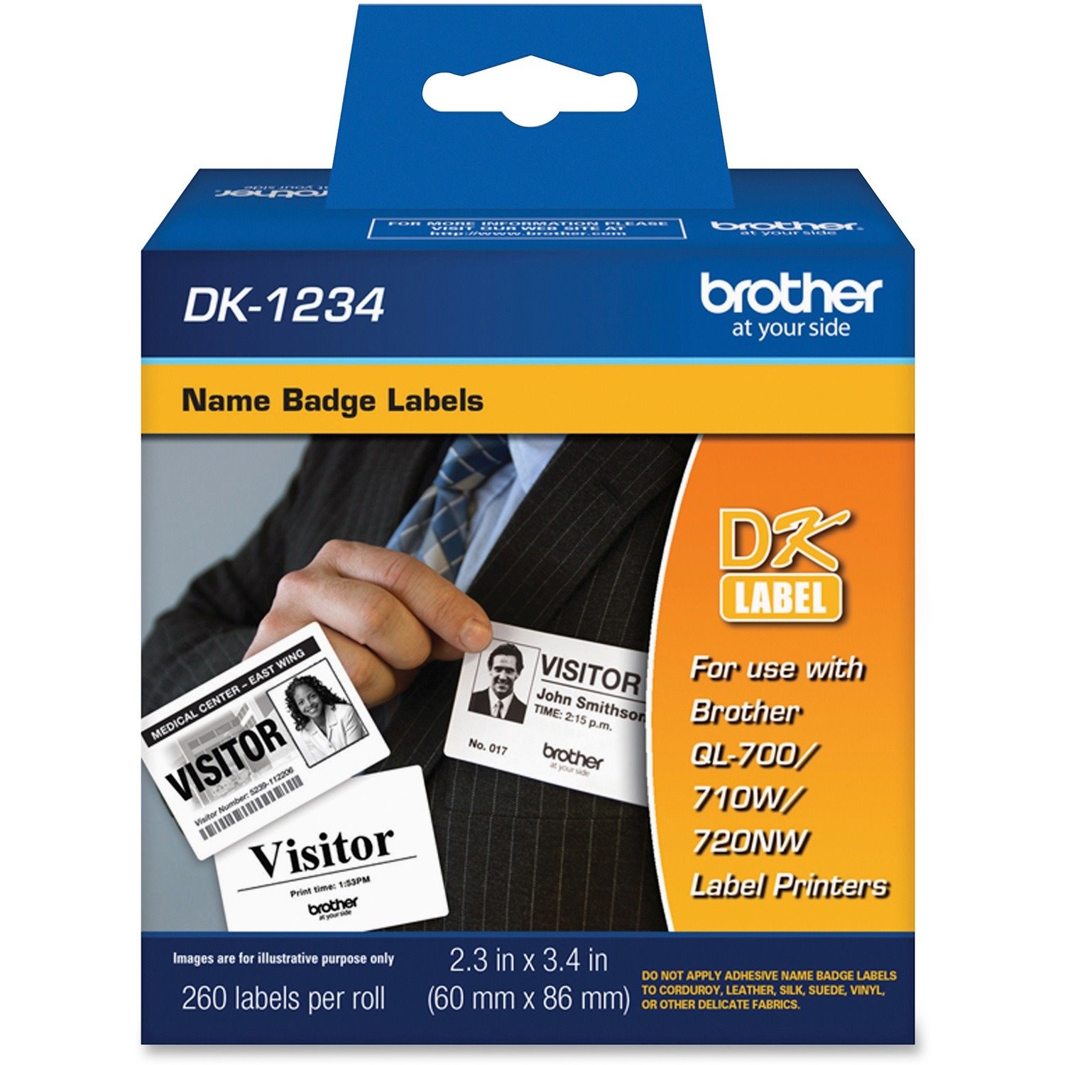 Brother DK1234 - Adhesive Name Badge Labels