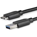 StarTech.com 2m (6ft) Slim SuperSpeed USB 3.0 (5Gbps) A to Micro B Cable - M/M