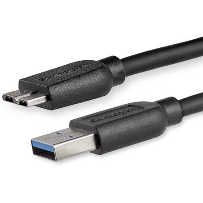 StarTech.com 2 m USB/USB Micro-B Data Transfer Cable for Hard Drive, Card Reader, Video Capture Card, Notebook, PC - 1