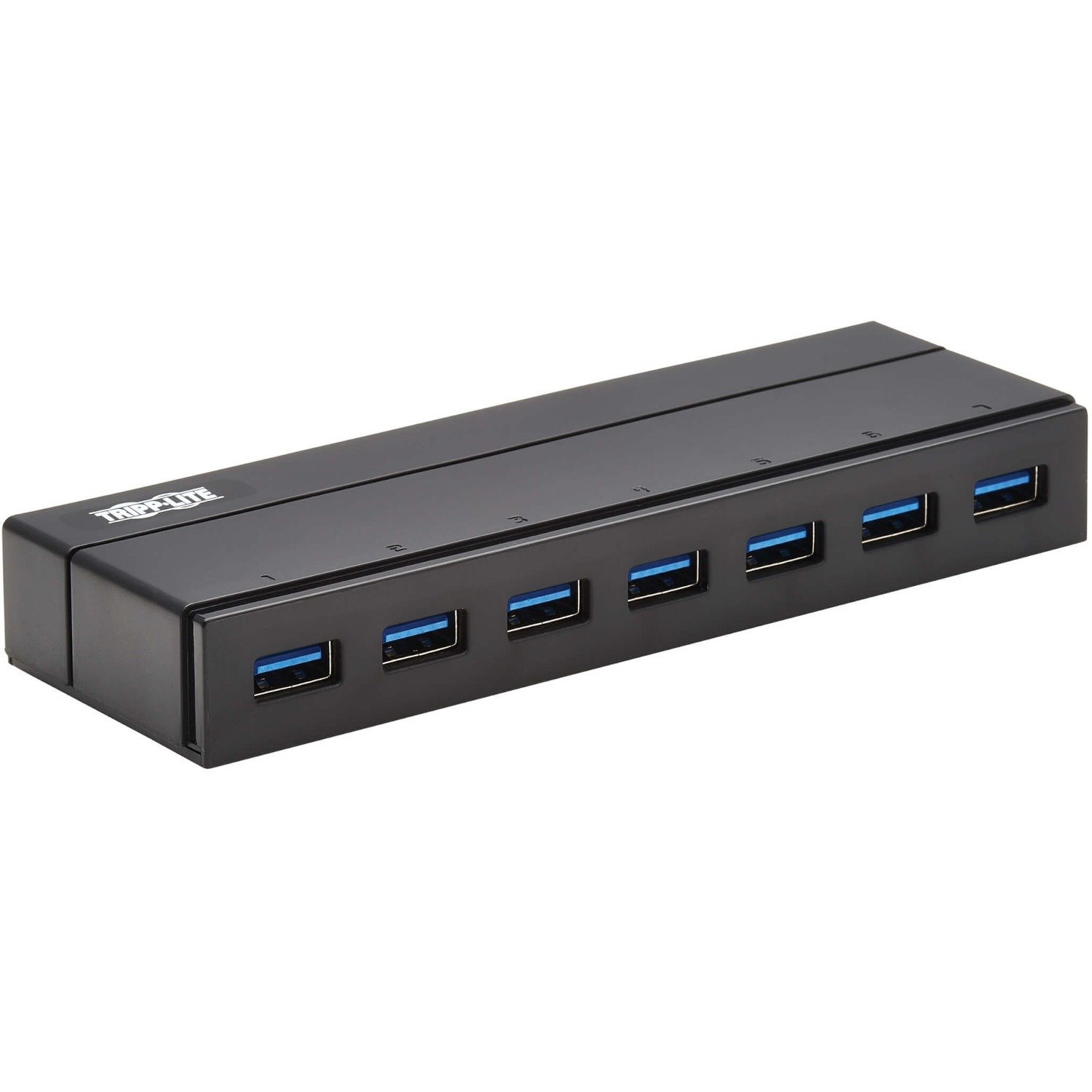Tripp Lite 7-Port USB-A Mini Hub - USB 3.2 Gen 1, International Plug Adapters