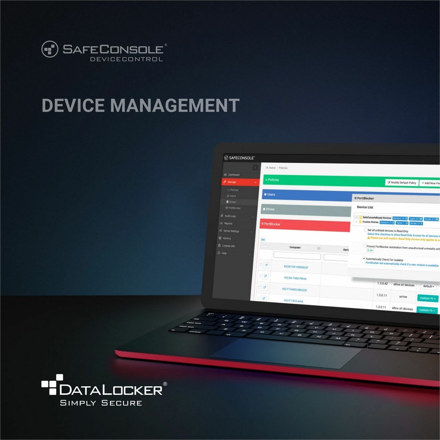 DataLocker Device Management Secure USB - License - 1 Device - 1 Year