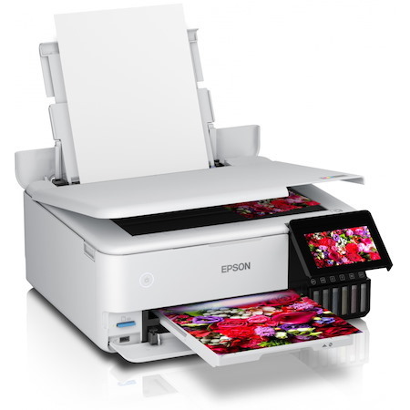 Epson EcoTank ET-8500 Wireless Inkjet Multifunction Printer - Colour - White