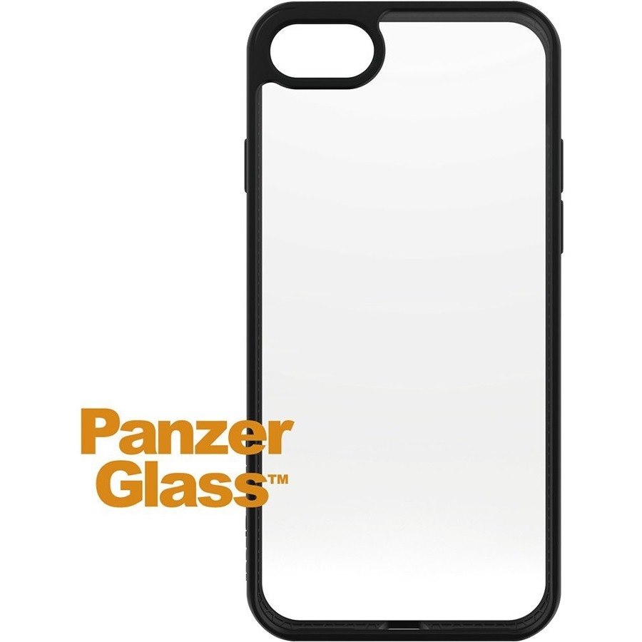 PanzerGlass ClearCase Case for Apple iPhone 7, iPhone 8 Smartphone - Honeycomb Pattern - Crystal Clear, Black