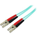 StarTech.com 3m (10ft) LC/UPC to LC/UPC OM4 Multimode Fiber Optic Cable, 50/125&micro;m LOMMF/VCSEL Zipcord Fiber, 100G, LSZH Fiber Patch Cord