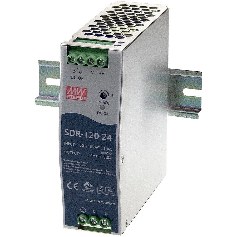 Black Box DIN Rail Industrial Power Supply - 120W, 24VDC