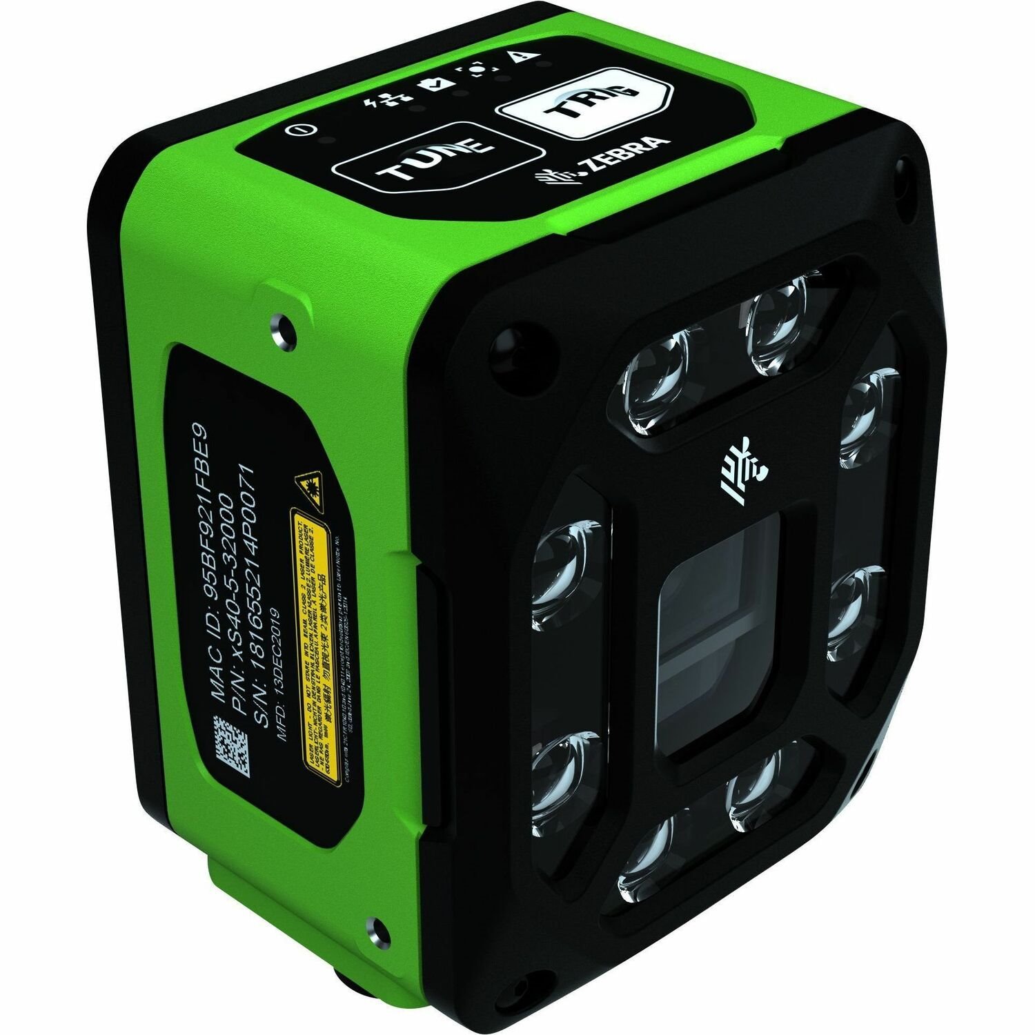 Zebra FS40 Rugged Industrial, Logistics, Warehouse Fixed Mount Barcode Scanner - Cable Connectivity - Industrial Green