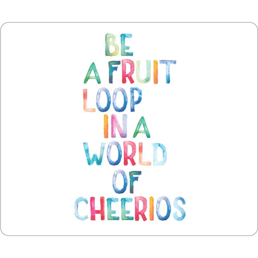 OTM Quotes Prints White Mouse Pad, Fruit Loop