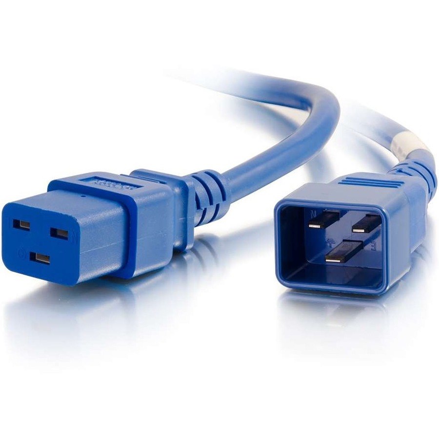 C2G 5ft 12AWG Power Cord (IEC320C20 to IEC320C19) - Blue