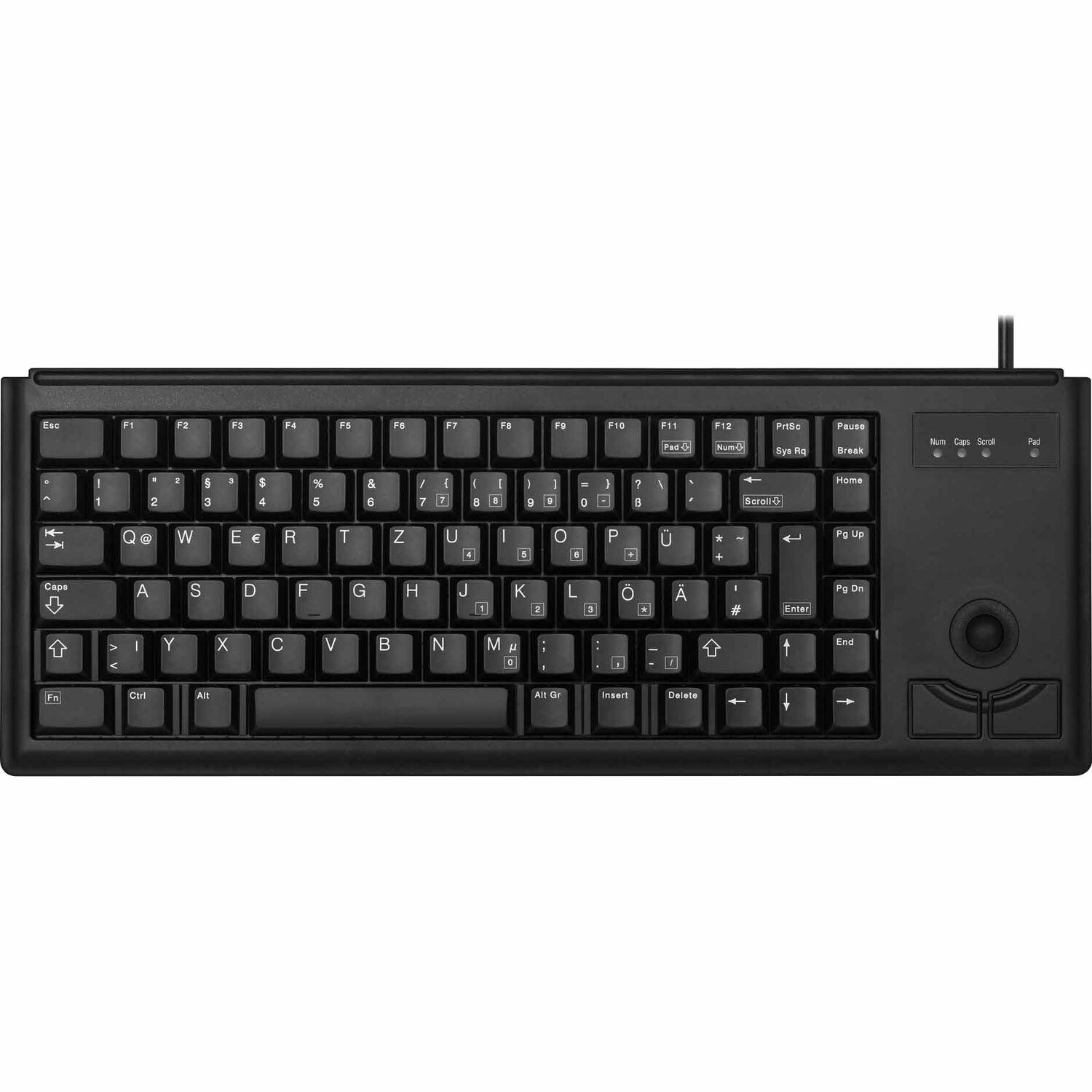 CHERRY G84-4400 Keyboard - Cable Connectivity - USB Interface - Trackball - Italian - Black