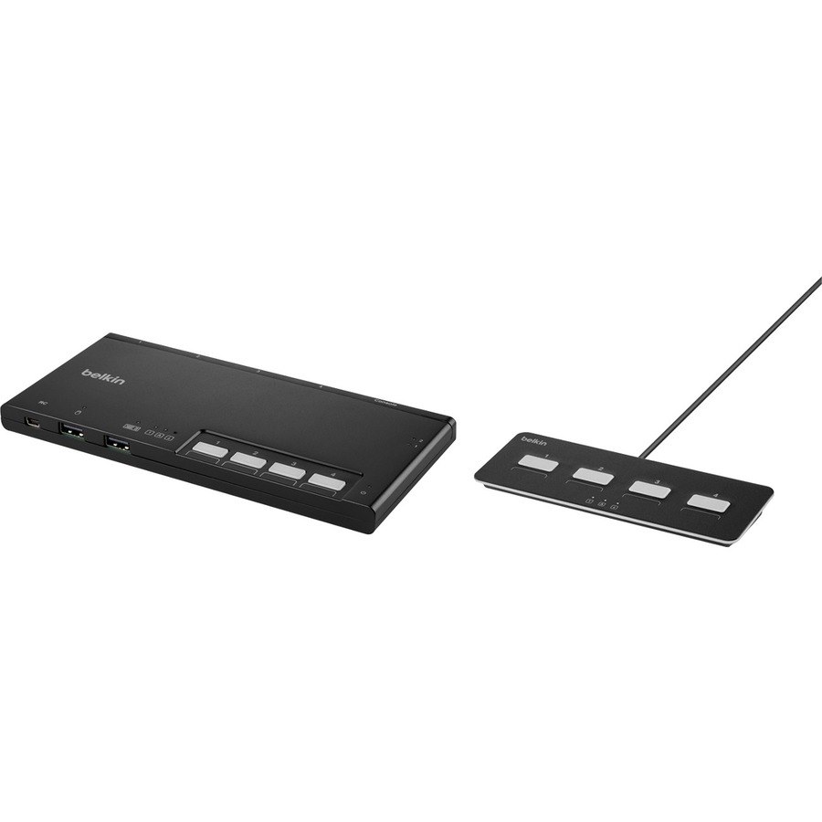 Belkin 4-Port Dual Head HDMI Modular Secure KVM Switch PP4.0 W/ Remote