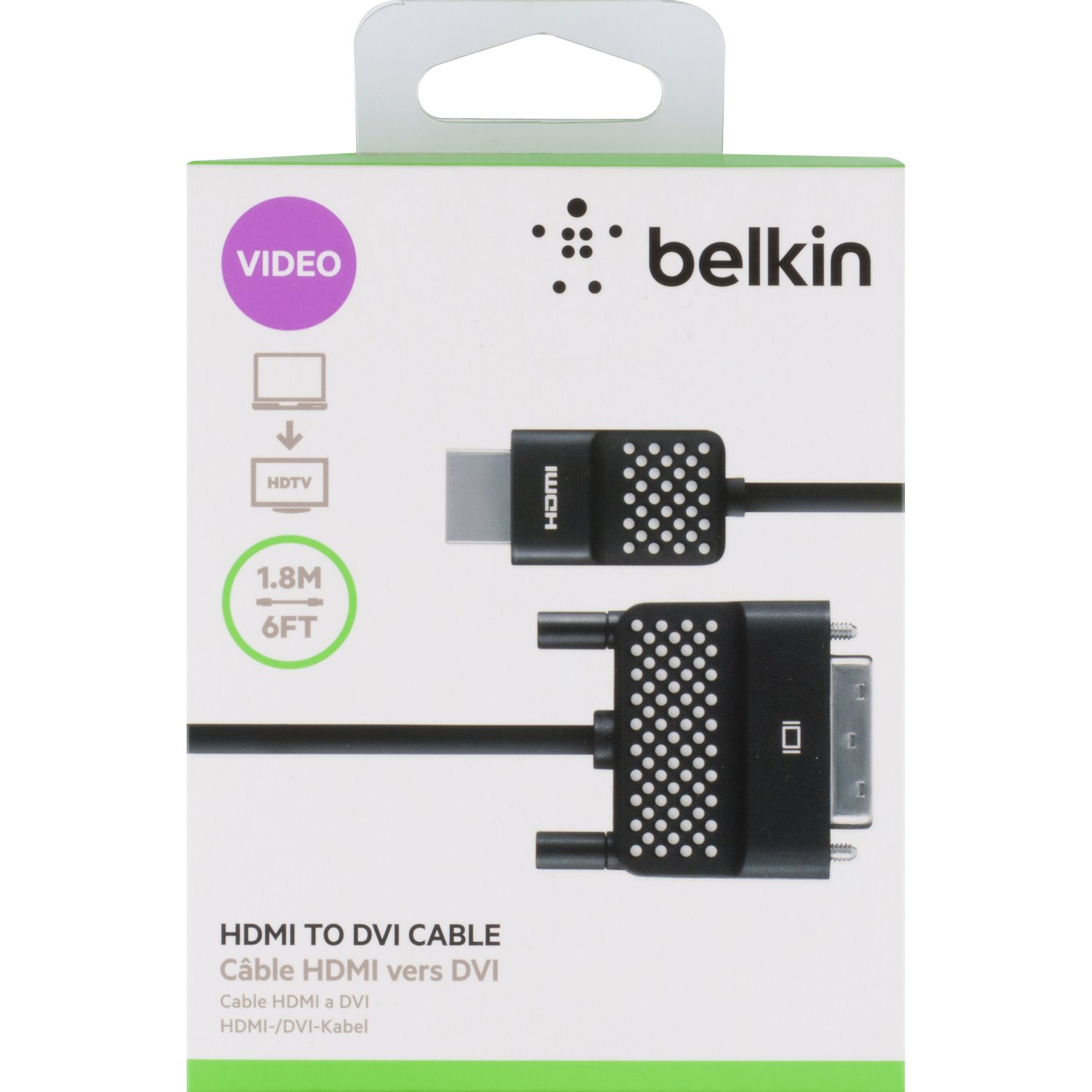 Belkin 1.80 m DVI/HDMI Video Cable for TV, Video Device, MacBook - 1