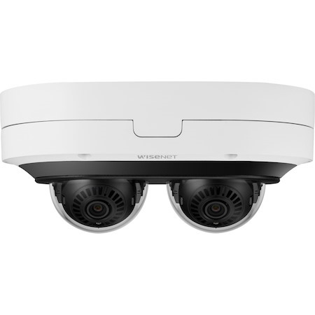Wisenet PNM-7082RVD 2 Megapixel Outdoor Full HD Network Camera - Color - Dome - White - TAA Compliant