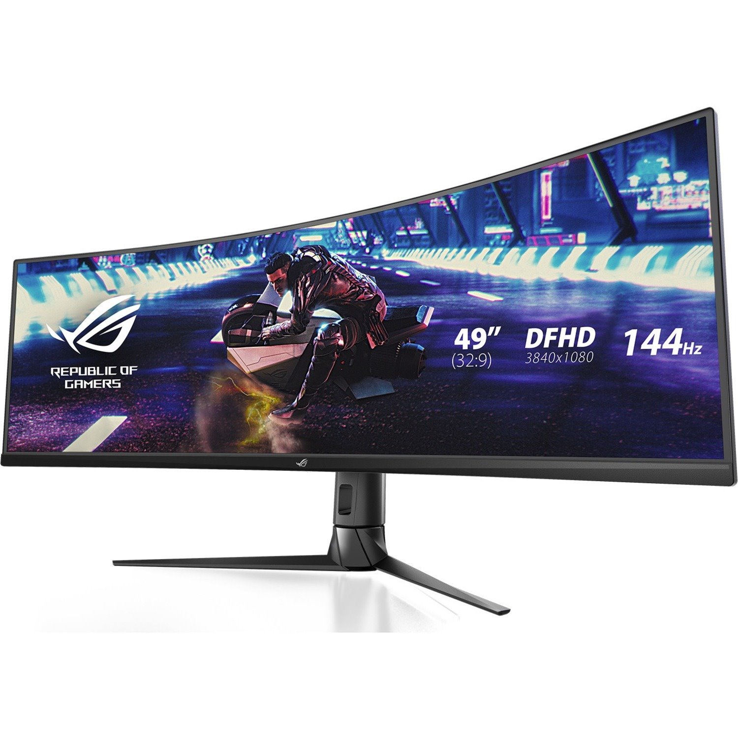 Asus ROG Strix XG49VQ 49" Class Double Full HD (DFHD) Curved Screen Gaming LCD Monitor - 32:9 - Black