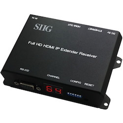 Full HD HDMI Extender over IP with PoE, RS-232 & IR - Receiver