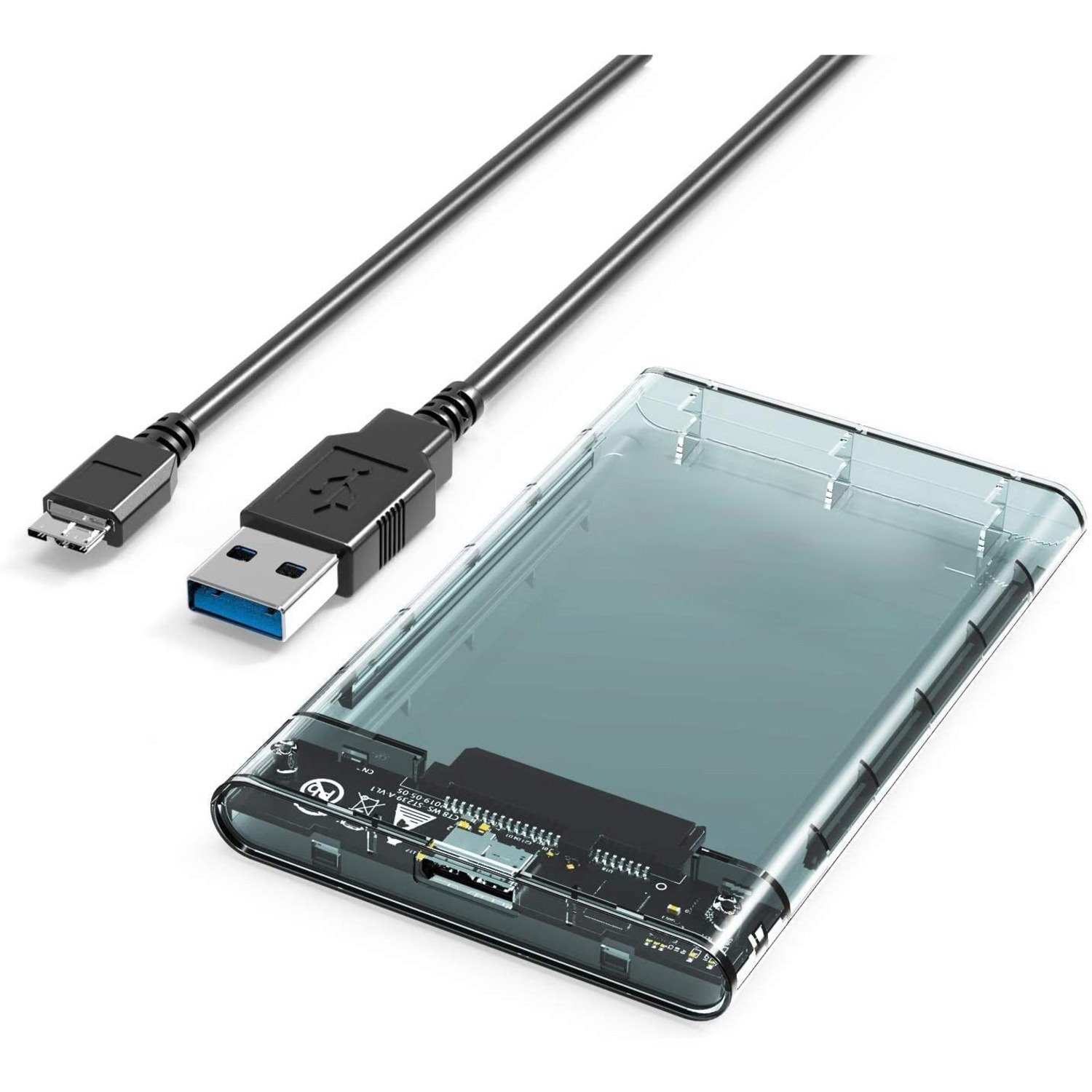 4XEM Drive Enclosure SATA/600 - USB 3.0 Micro-B Host Interface - UASP Support External - Copper