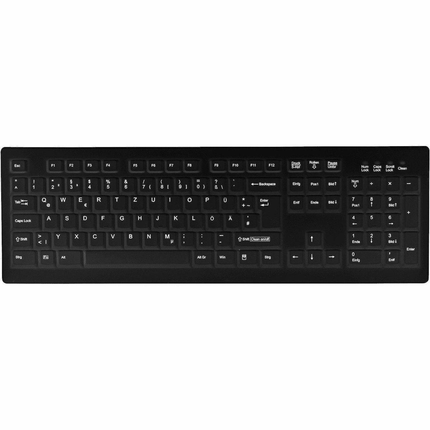 Active Key Keyboard - Cable Connectivity - USB 1.1 Interface - English (UK) - Black