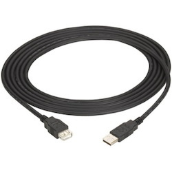Black Box USB 2.0 Extension Cable - Type A Male to Type A Female, Black, 3-ft. (0.9-m)