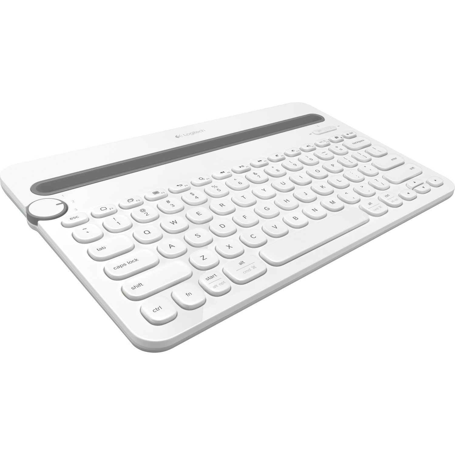 Logitech K480 Keyboard - Wireless Connectivity - German - QWERTZ Layout - White