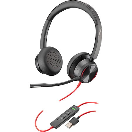 Poly Blackwire 8225 Wired Over-the-head Stereo Headset - Black