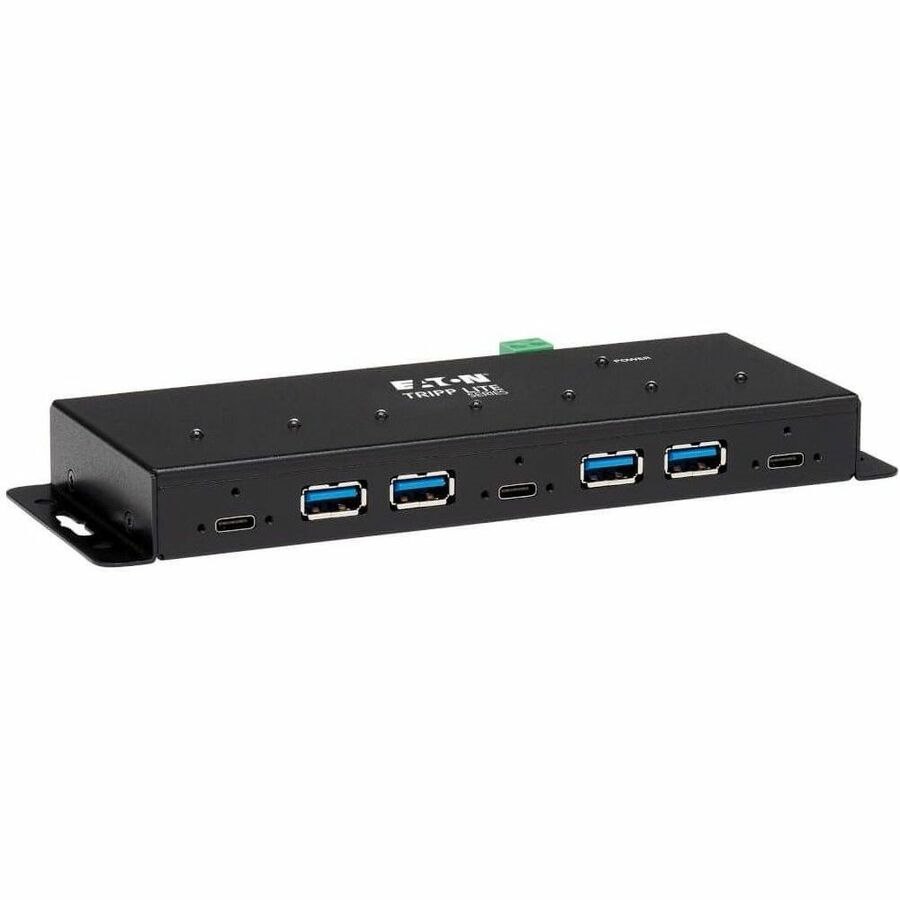 Eaton Tripp Lite Series Industrial 7-Port USB-C Hub, USB 3.x Gen 2 (10Gbps), 4x USB-A & 3x USB-C Ports, 15Kv ESD Immunity, 2Kv Surge, TAA