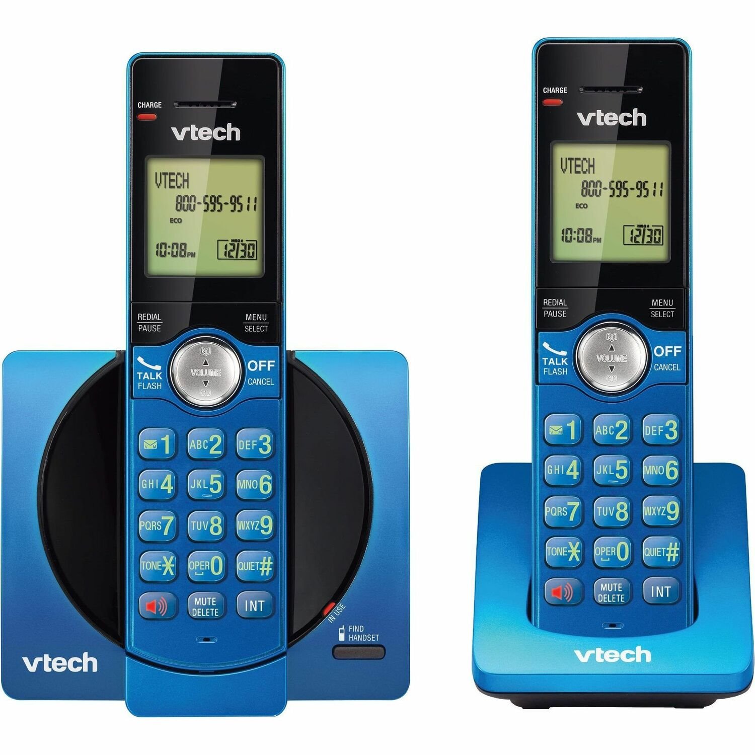 VTech CS6919-25 DECT 6.0 Cordless Phone - Wall Mountable, Desktop - Metallic Blue