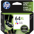 HP 64XL Original High Yield Inkjet Ink Cartridge - Tri-color - 1 Each