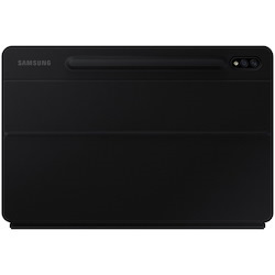 Samsung Book Cover Keyboard/Cover Case (Book Fold) Samsung Galaxy Tab S7 Tablet - Black