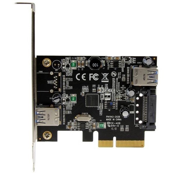 StarTech.com 2 Port USB 3.1 (10Gbps) Card - USB-A 1x External 1x Internal - PCIe USB 3.1 Card with Type-A - PCI Express - Supports UASP