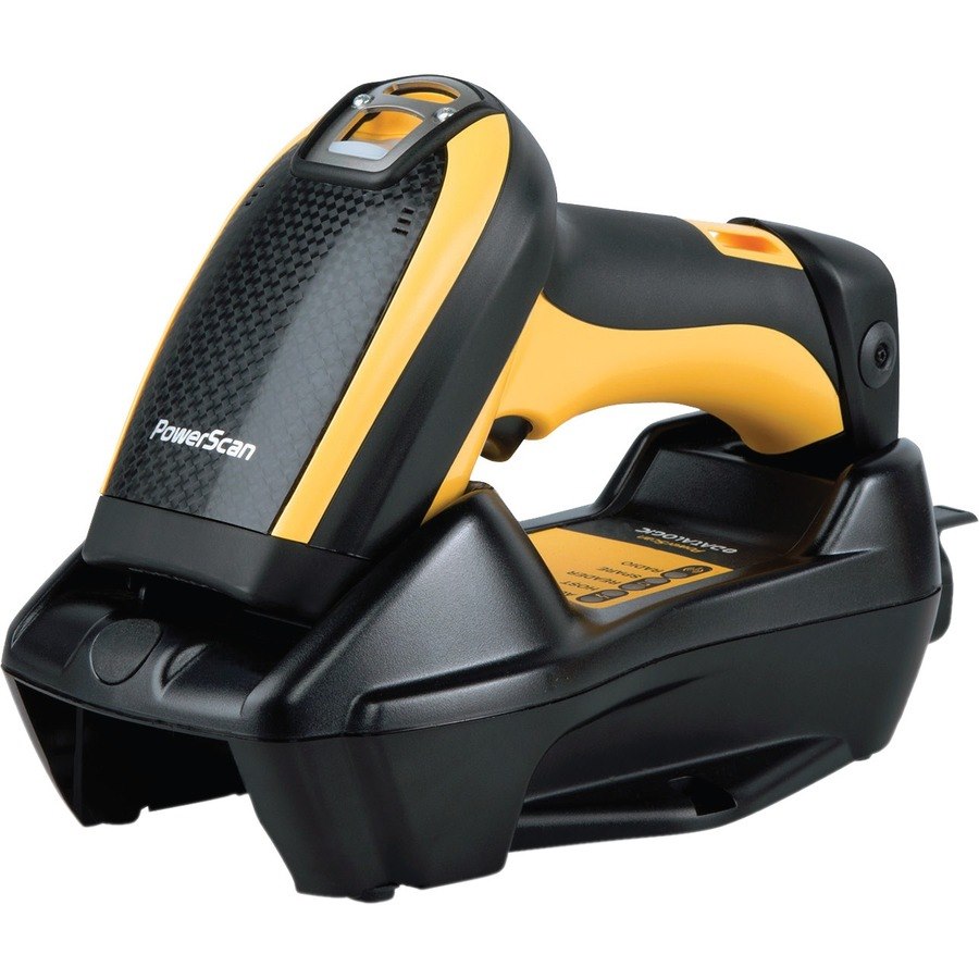 Datalogic PowerScan PM9501 Handheld Barcode Scanner Kit - Wireless Connectivity - Yellow