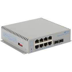 Omnitron Systems OmniConverter Unmanaged Gigabit PoE+, 2xSFP, RJ-45, Ethernet Fiber Switch